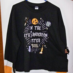 Disney Hocus Pocus Juniors 4th Sanderson Sister Sweatshirt, New, Size XL